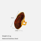 Stainless Steel Open Titanium Colorfast Ring