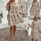 Pilar Chic Women's Floral Dress with Romantic Cut and Long Sleeves Boutique Collection