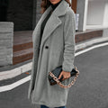 Plush Lamb Wool Trench Coat