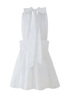 Halter Deep V-Neck Pearl Embellished Floral Applique Mini Dress