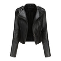 Slim Fit Long Sleeved Leather Jacket