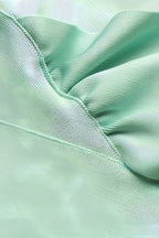 Keira Light green open-shoulder Maxi dress