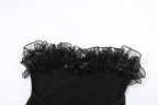Ruffle mesh corset lace up mini dress  | Festival Outfits Women
