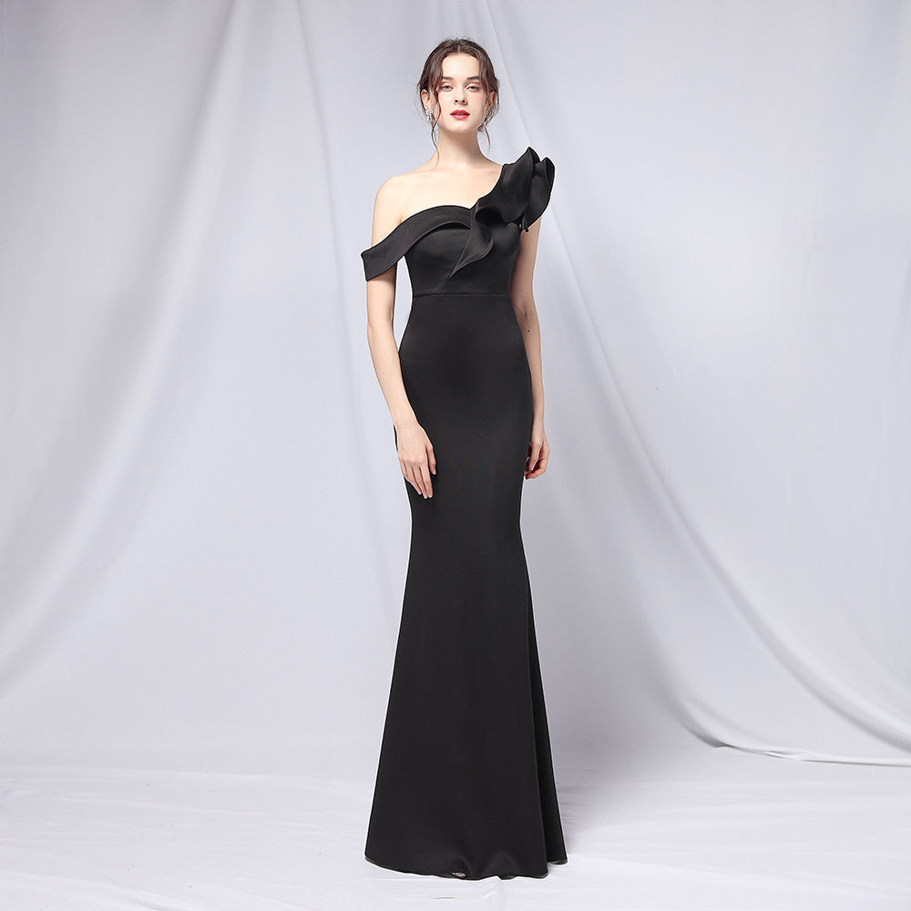 One Shoulder Evening Gown