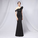 One Shoulder Evening Gown