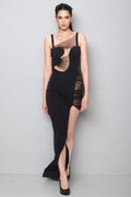 Brielle Mesh Bandage Midi Dress