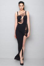 Brielle Mesh Bandage Midi Dress