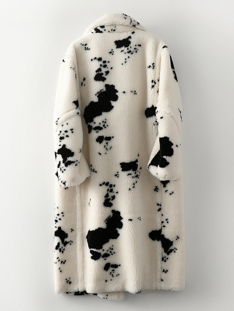 Wool Faux Fur Loose Trench Coat