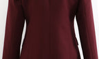 Angola Red Mid-Length Blazer Trench Coat