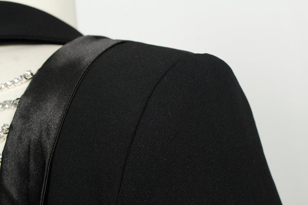 Backless Diamond Chain Blazer