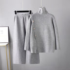 Casual Wide Leg Pants Two Piece Set