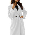 Solid Color Long Sleeve Woolen Coat