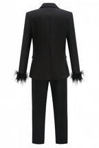 Rupok Feather Suit Trousers Two-Piece Set