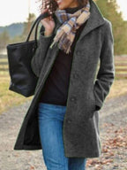 Retro Woolen Gray Coat