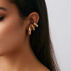 Abstract Spiral Cuff No Piercing Earrings