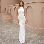 Tassel Sequined Long Slim Dress