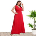 Sleeveless V-neck Maxi Dress