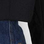 Denim Splicing Slim Blazer