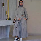 Retro Motorcycle Mid-Length Coat