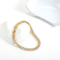 18K Gold Plated Square Zirconia Tennis Chain Bracelet