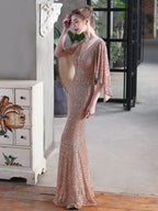 Angel wings elegant evening dress