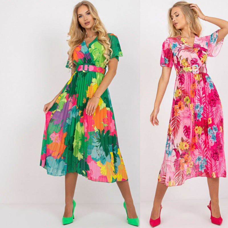 Sofía Statement Women's Floral Wrap Maxi Dress Evening Wear Edit