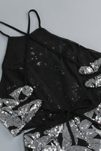 Inarl Embroidered Sequin Strappy Maxi Dress