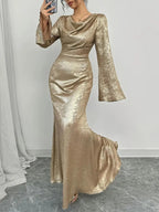 Nadia Boutique Women's Evening Dress with Shiny Surface Everyday Luxe Edit