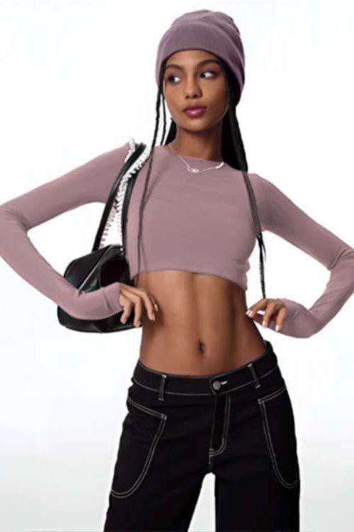 Long sleeves yoga top
