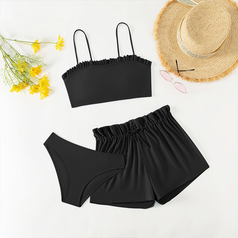 | Women's Bikini Set with Slim Top and Comfortable Shorts