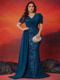 Elegant Sequin Formal Ball Gown