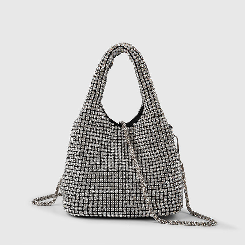 Studded Rhinestone Messenger Bag Handbag