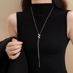 Adjustable Spiral Drop Layered Necklace