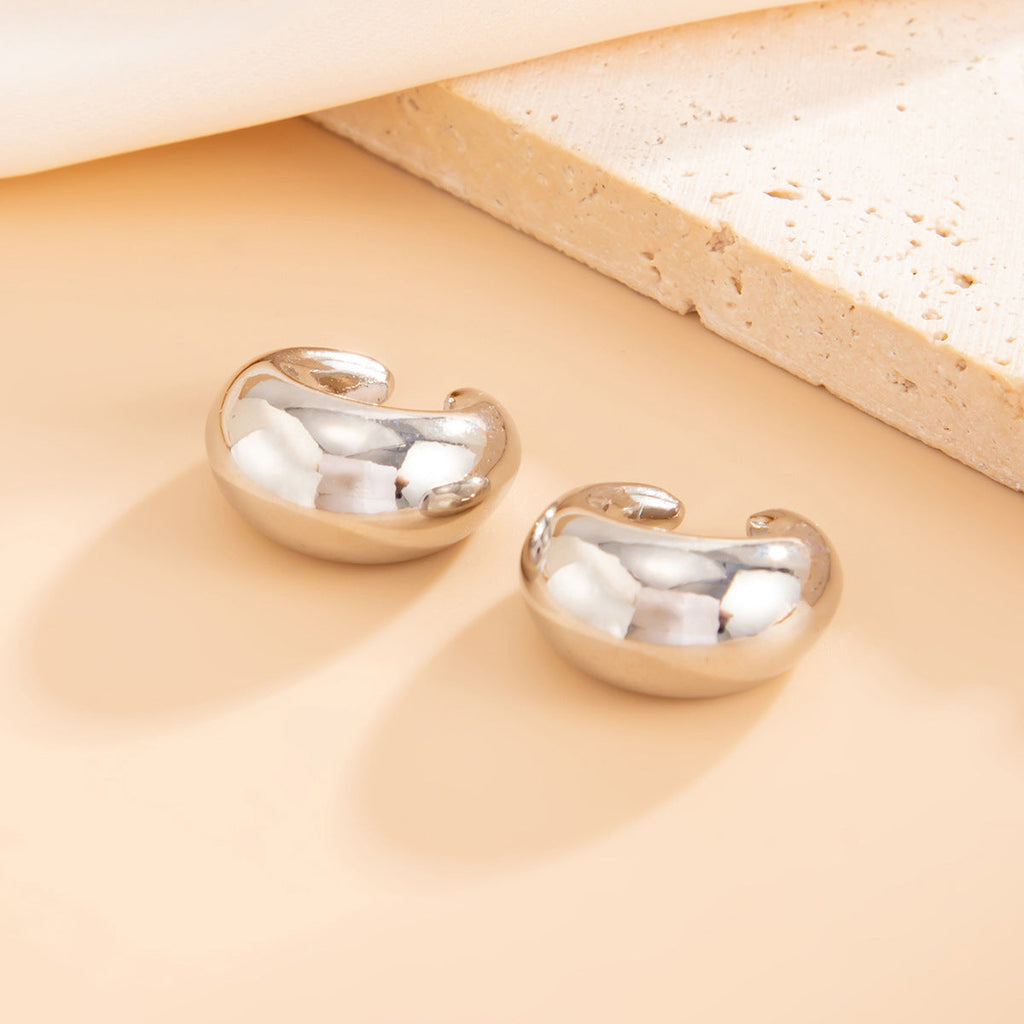 Abstract Spiral Cuff No Piercing Earrings
