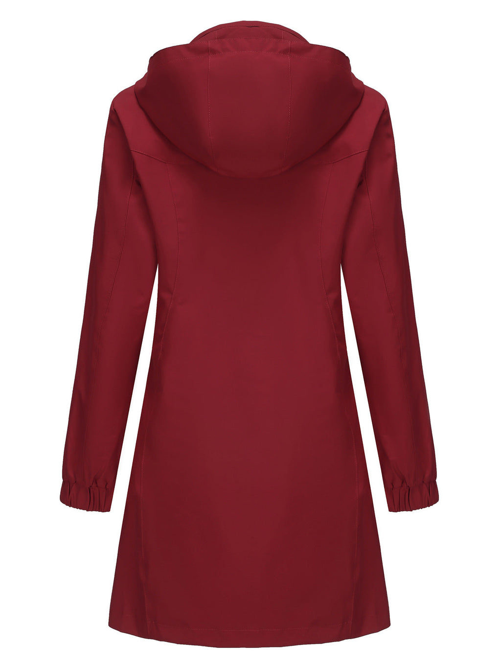 Solid Color Long Sleeve Windbreaker Coat