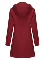 Solid Color Long Sleeve Windbreaker Coat
