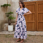 Rocío Elevated Women's Floral Wrap Maxi Dress Occasion Wear
