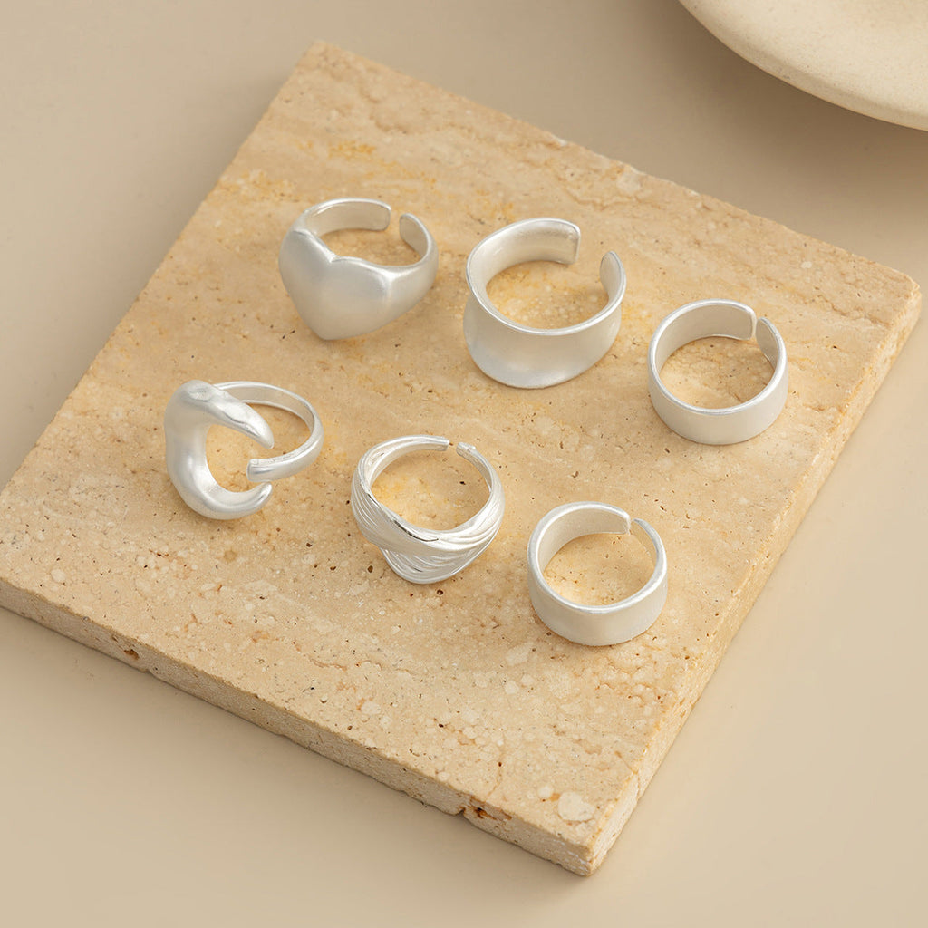 Unisex Irregular Geometric Open Knuckle Ring