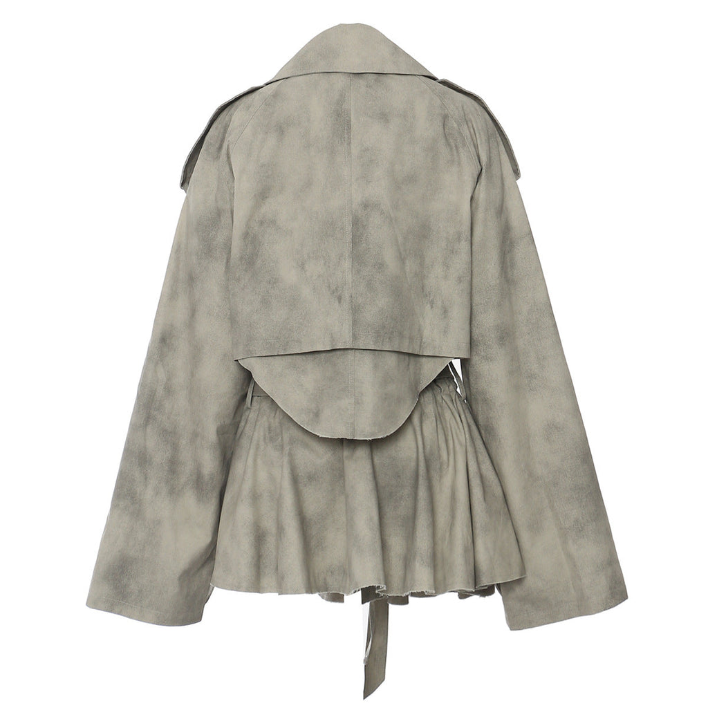 Camouflage Ink Skirt Suit
