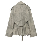 Camouflage Ink Skirt Suit