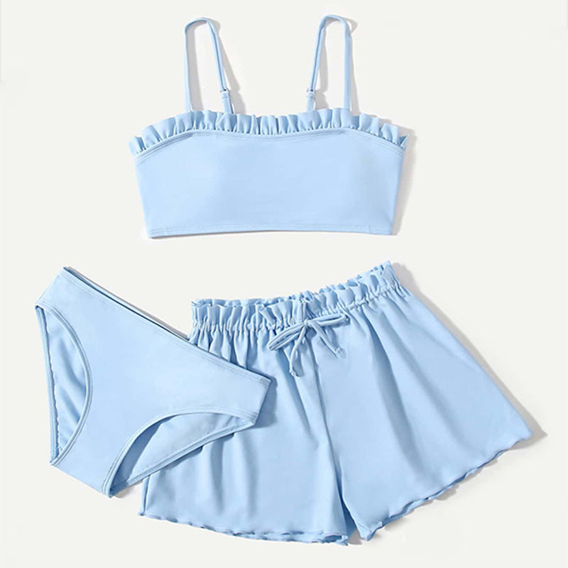 | Women's Bikini Set with Slim Top and Comfortable Shorts