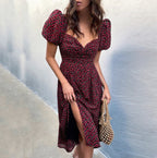 Katia Effortless Women's Floral Shirt Puff Sleeve Midi Dress Everyday Luxe Edit