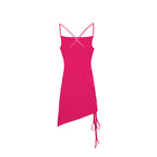 Virginia Effortless Women's Asymmetric Ruched Mini Dress Boutique Collection
