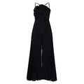 Floral Solid Color Wide Leg plus Size Jumpsuit