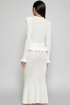 Raya Ruffle Hem Knit Maxi Dress Set