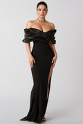 Tiana Solid Colour Wrap Hip Dress