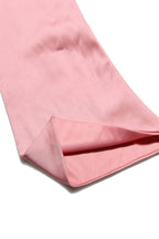 Swan Backless Halter Draped Satin Mini Dress - Pink