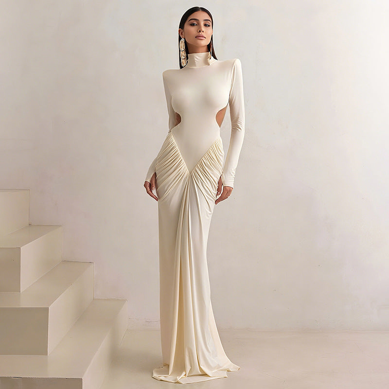 High Neck Backless Maxi Dress