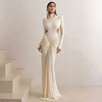 High Neck Backless Maxi Dress