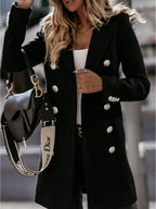 Woolen Long Sleeve Blazer Coat